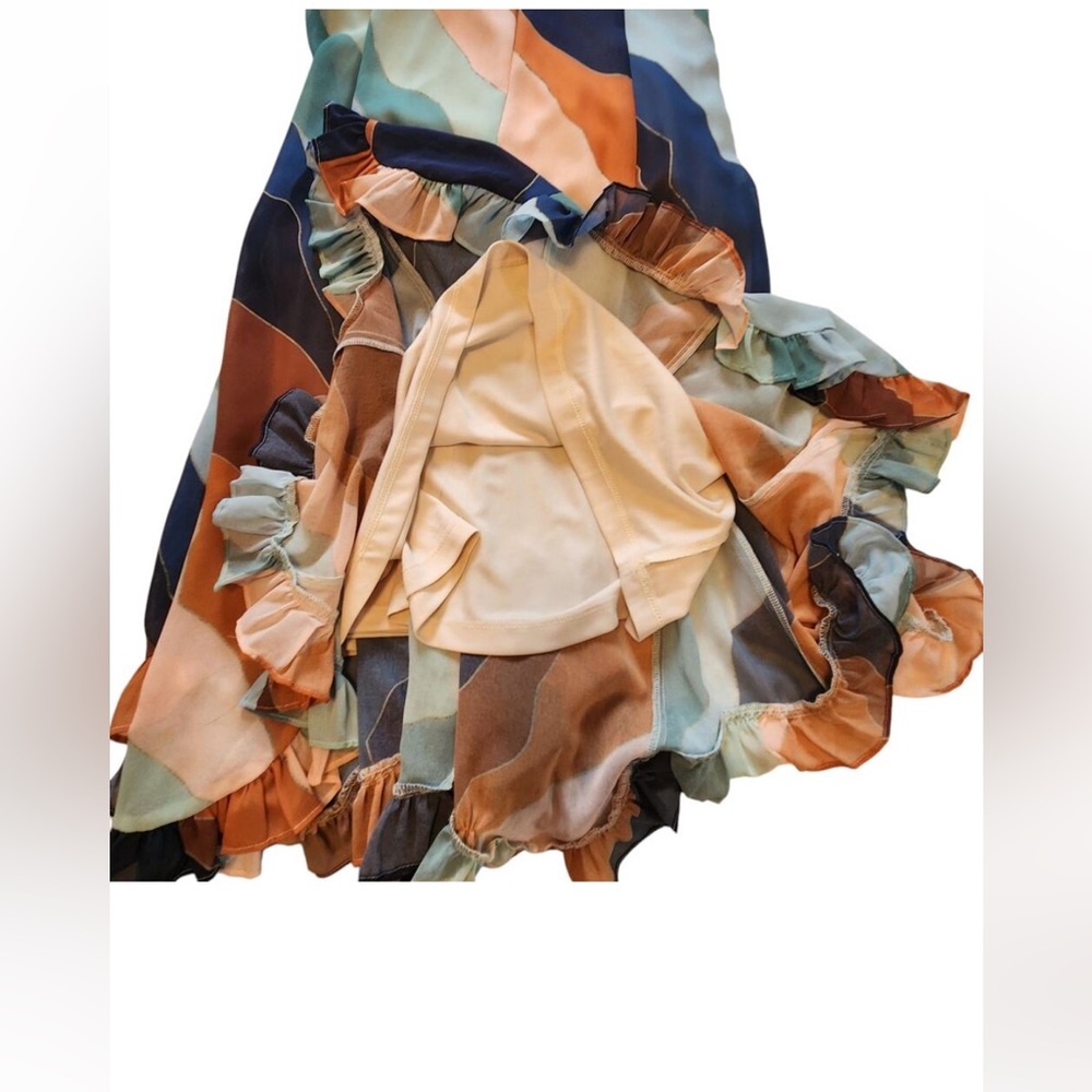 Anthropology: Hutch Tea Length Dress, Flowy skirt, bustier style top - Picture 8 of 11